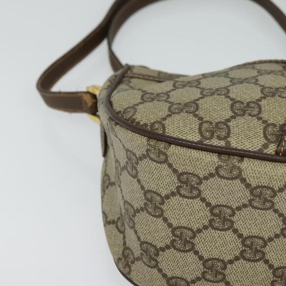 GUCCI GG Supreme Web Sherry Line Bag Pvc Beige Gold 89 02 032 - Picture 10 of 16